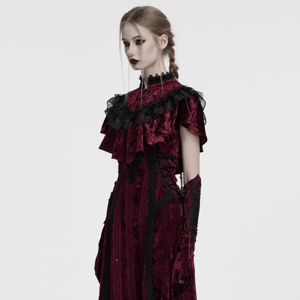 Punk Rave Red Willow Gothic Lolita Short Cape/Bolero