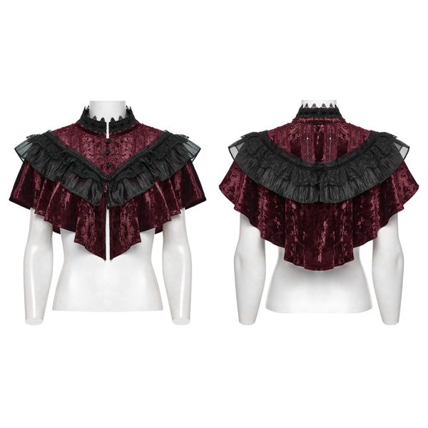 Punk Rave Red Willow Gothic Lolita Short Cape/Bolero