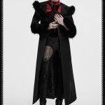 Punk Rave Mia Fur Long x Short Gothic Coat