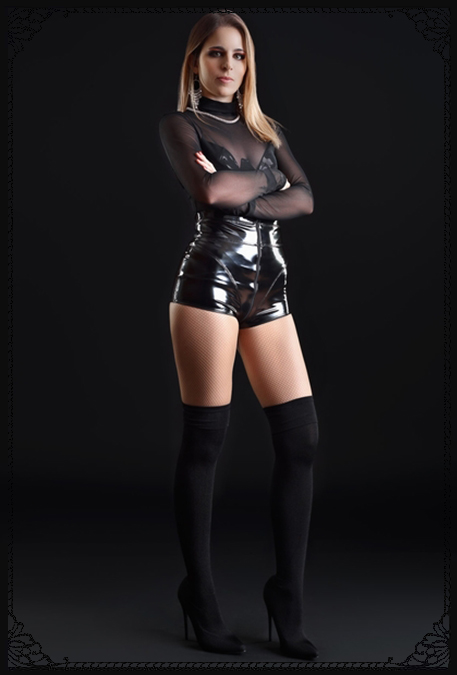 JENNA BLACK VINYL SHORTS