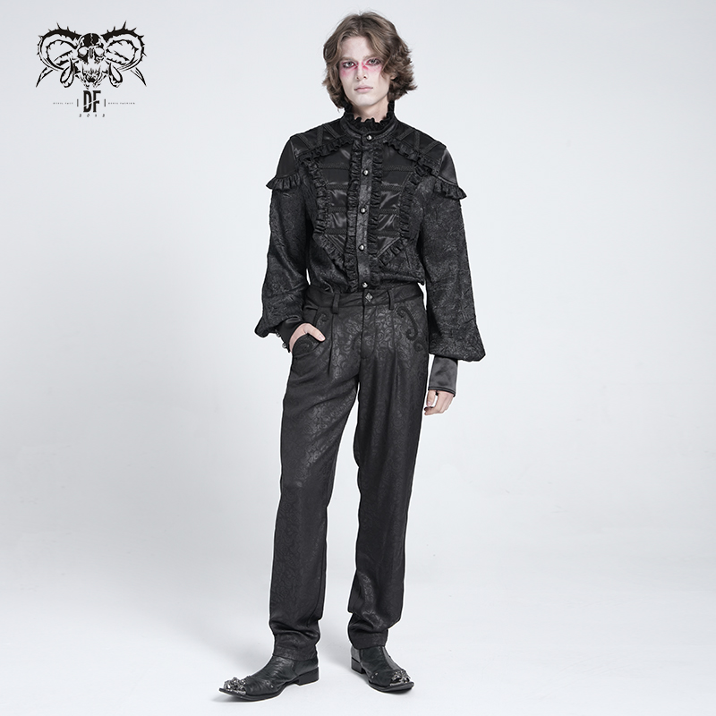 Devil Fashion  Vincent Embroidered Gothic Pants