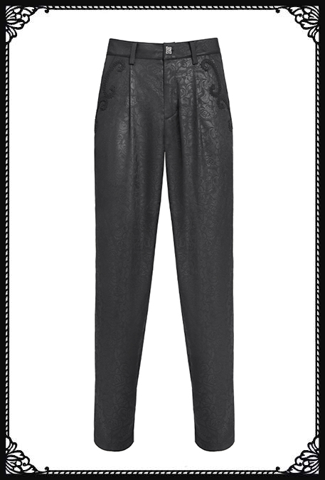 Devil Fashion  Vincent Embroidered Gothic Pants
