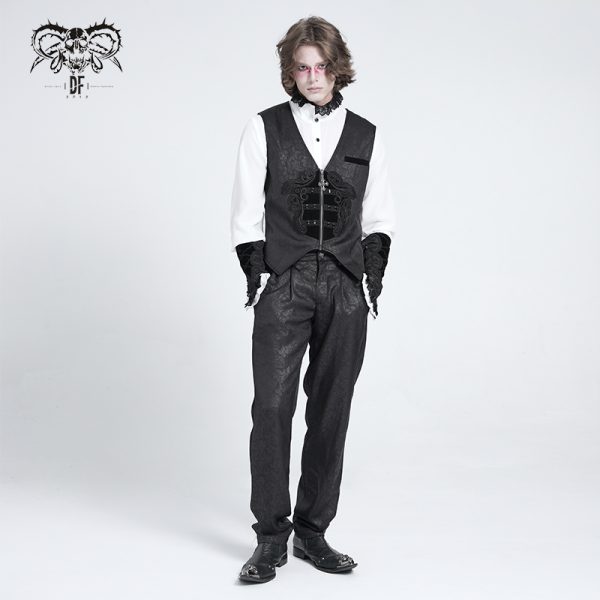 Devil Fashion  Vincent Embroidered Gothic Pants