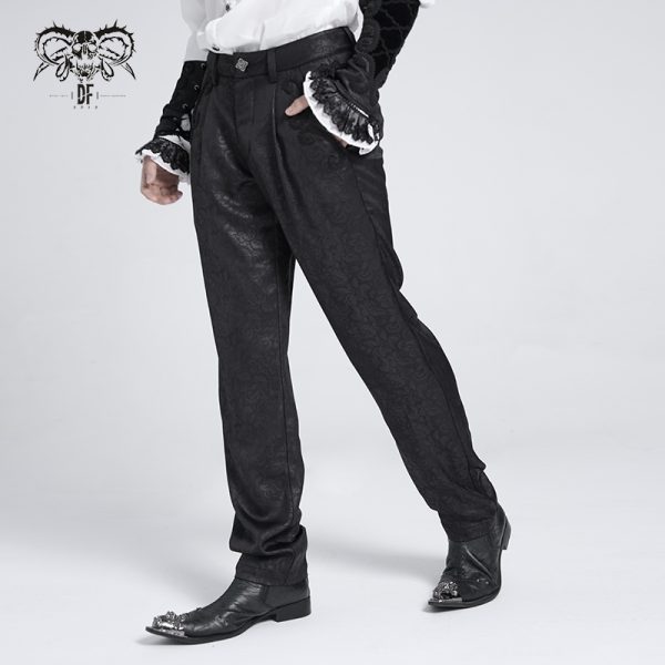 Devil Fashion  Vincent Embroidered Gothic Pants