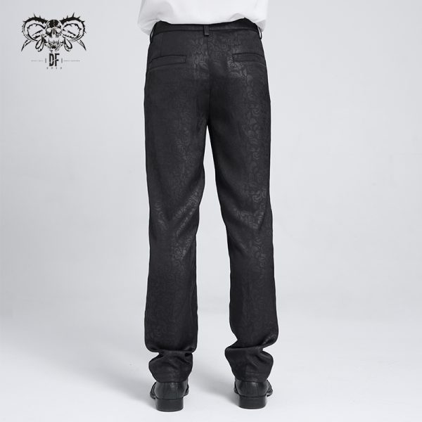 Devil Fashion  Vincent Embroidered Gothic Pants