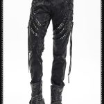 Devil Fashion Raver Laced Up Strap Detail Bondage Pants
