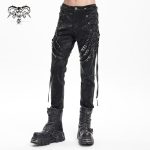 Devil Fashion Raver Laced Up Strap Detail Bondage Pants