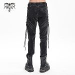 Devil Fashion Raver Laced Up Strap Detail Bondage Pants