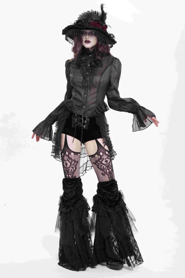 Devil Fashion Lacy Ruffle Veil Gothic Shorts