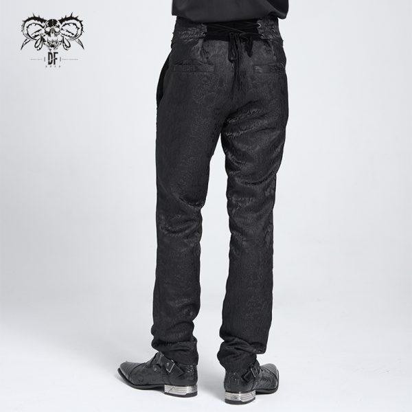 Devil Fashion Xavier Hight Waisted With Belt Decor Gothic Trousers