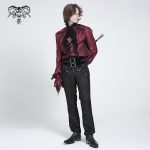 Devil Fashion Xavier Hight Waisted With Belt Decor Gothic Trousers