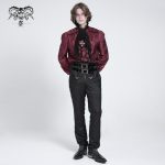 Devil Fashion Xavier Hight Waisted With Belt Decor Gothic Trousers
