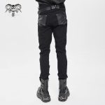 Devil Fashion Necro Buckle PU Trousers