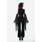 Dark In Love Mortis Embroidered Flare Gothic Leggings