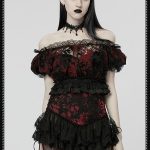 Punk Rave Rose Bardot Top Red