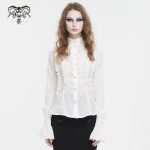 Devil Fashion De Mort White Blouse