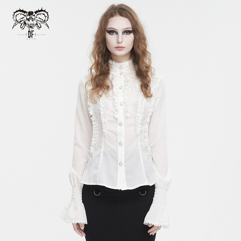 Devil Fashion De Mort White Blouse