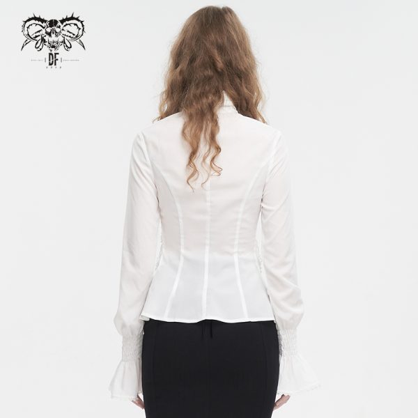 Devil Fashion De Mort White Blouse