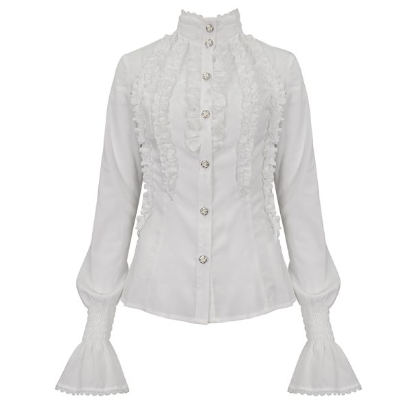 Devil Fashion De Mort White Blouse