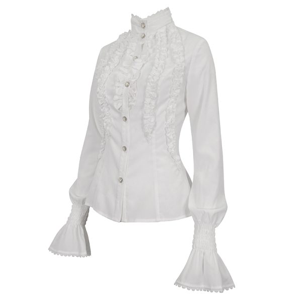 Devil Fashion De Mort White Blouse