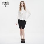 Devil Fashion De Mort White Blouse