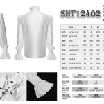 Devil Fashion Graveyard Vampire Cross Ruffle White Shirt