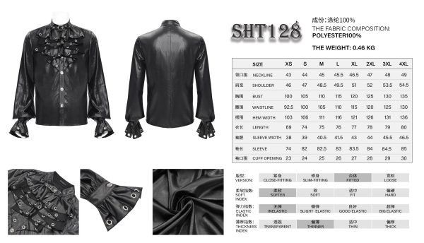 Devil Fashion Ruffle Goth Eyelet Shirt