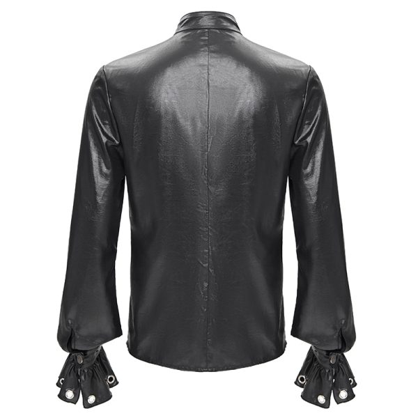 Devil Fashion Ruffle Goth Eyelet Shirt