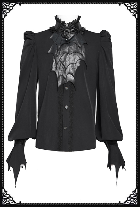 Devil Fashion Drakul Bat Gothic Ruffles Shirt