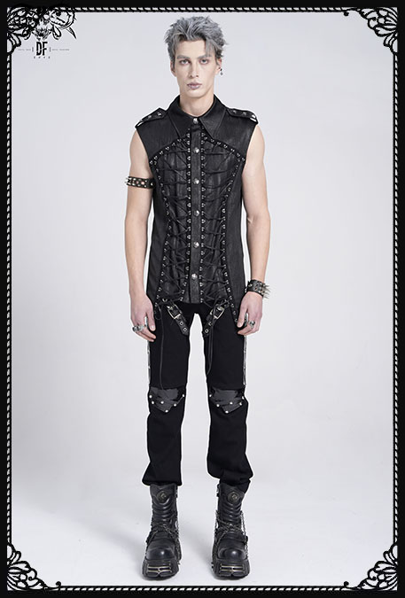 Devil Fashion Duskwarden Lace UP Gothic Vest