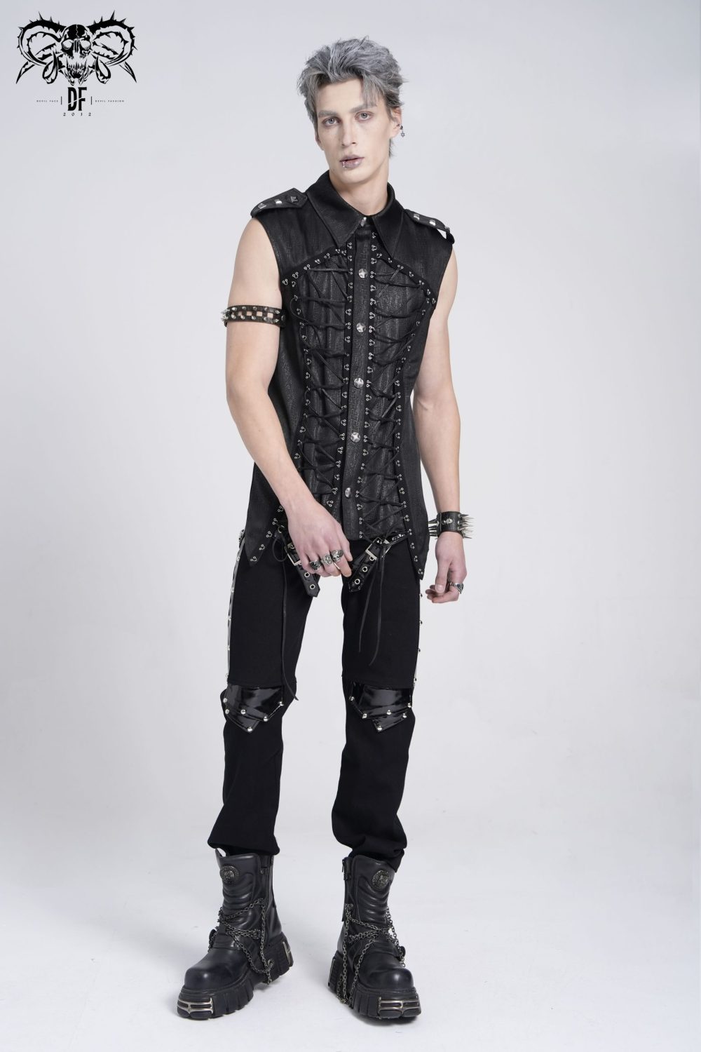 Devil Fashion Duskwarden Lace UP Gothic Vest