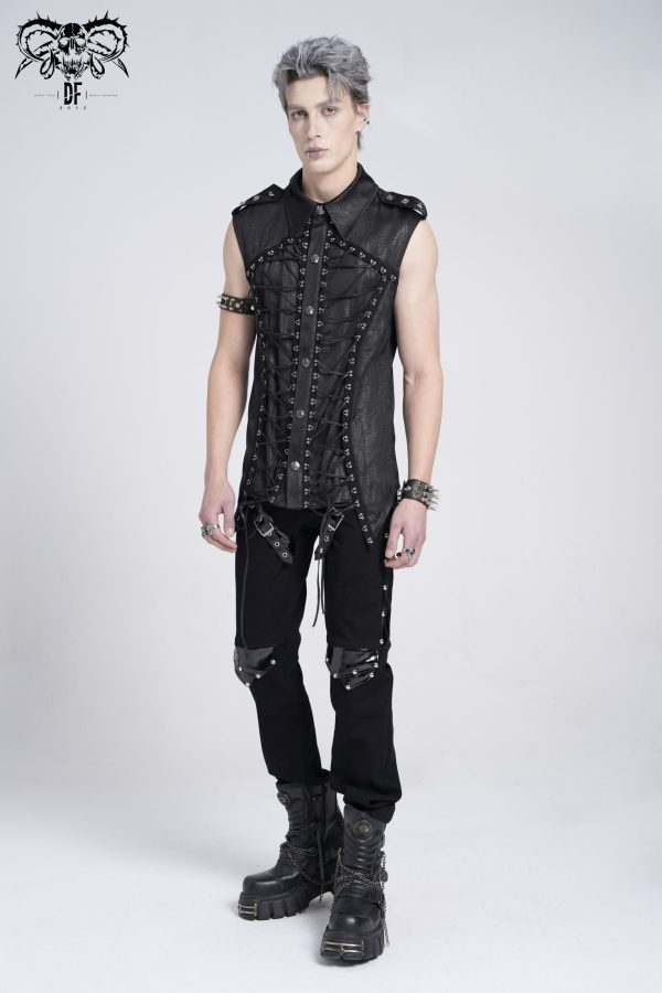 Devil Fashion Duskwarden Lace UP Gothic Vest