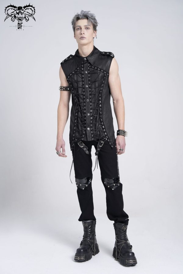 Devil Fashion Duskwarden Lace UP Gothic Vest