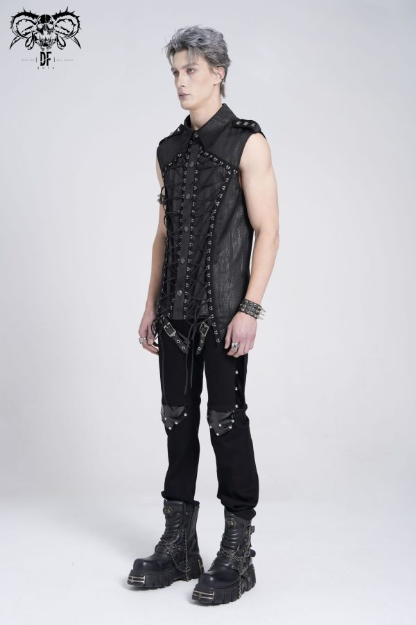 Devil Fashion Duskwarden Lace UP Gothic Vest
