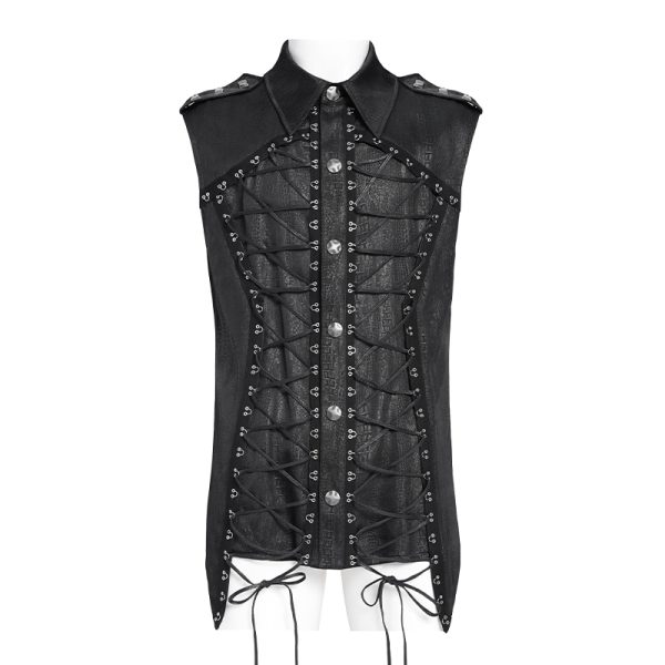 Devil Fashion Duskwarden Lace UP Gothic Vest