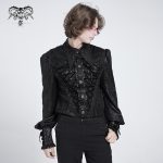Devil Fashion Lucian Lace Detail Gothic Shirt