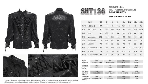 Devil Fashion Lucian Lace Detail Gothic Shirt