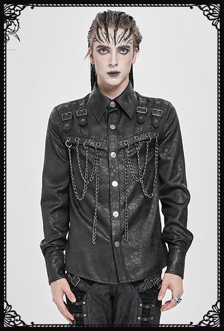 Devil Fashion Damned Gothic Shirt With Chains