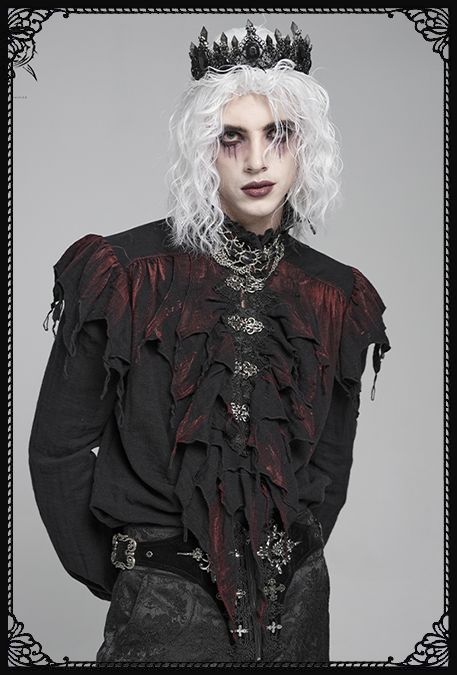Devil Fashion Prince Tenebra Black & Red Gothic Shirt