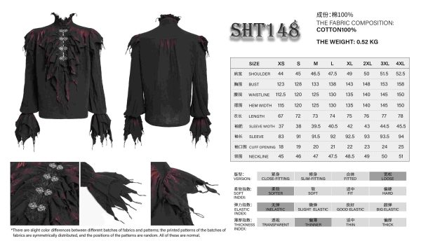 Devil Fashion Prince Tenebra Black & Red Gothic Shirt