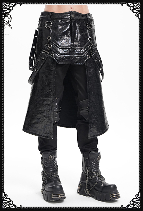 Devil Fashion Ivar Post-Apocalyptic Open Kilt Skirt With Straps