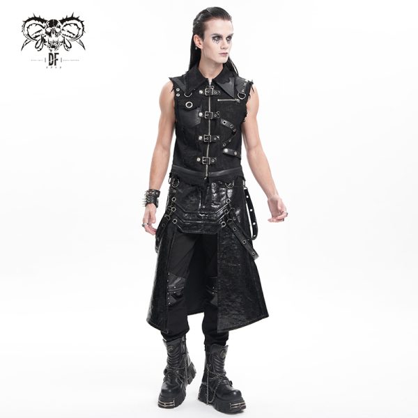 Devil Fashion Ivar Post-Apocalyptic Open Kilt Skirt With Straps