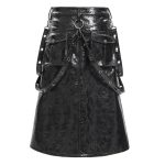 Devil Fashion Ivar Post-Apocalyptic Open Kilt Skirt With Straps