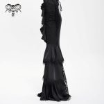 Devil Fashion Addams Cascade Velvet Gothic Skirt