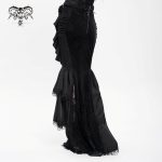Devil Fashion Addams Cascade Velvet Gothic Skirt