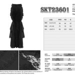 Devil Fashion Addams Cascade Velvet Gothic Skirt