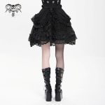 Devil Fashion Draculaura Lace Gothic Skater Skirt