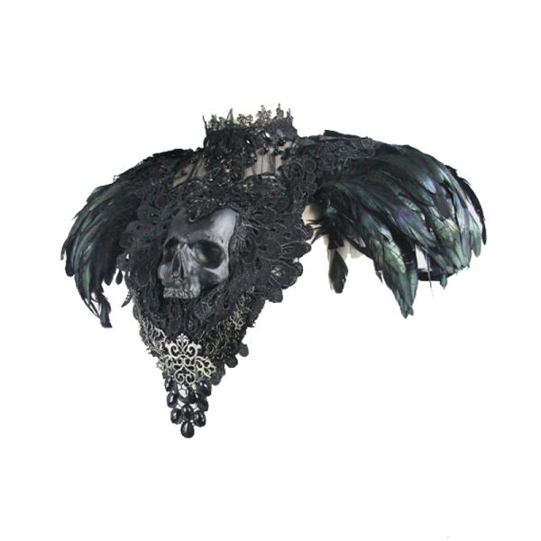 Sai Sai Skull and Feather Shrug