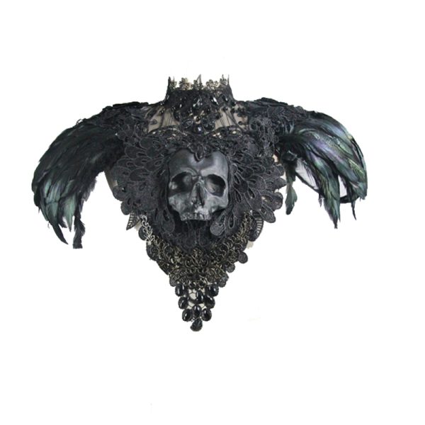 Sai Sai Skull and Feather Shrug