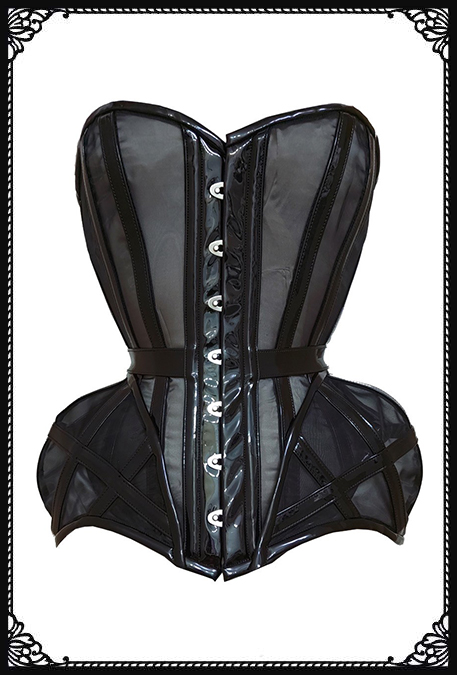 SaiSai Cage Me Sheer PVC Corset With Hip Panel